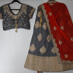 Brand New Embroidered Stitched Lehenga